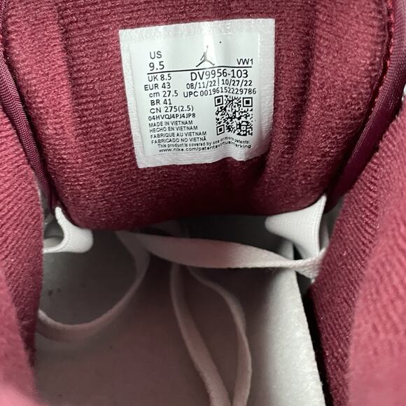 Nike Air Jordan 2 Retro Low Cherrywood Red Men’s 9.5 Basketball Shoes DV9956-103 - Picture 9 of 9